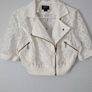 Only Zipper mesh Crop top